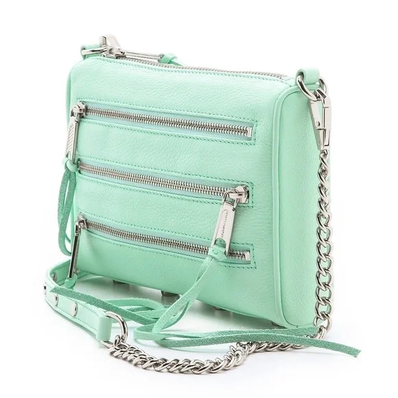 Rebecca Minkoff Sage Leather Mini 5 Zip Crossbody